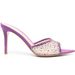 P9trade Stiletto Heel Rhinestone High Heel Slippers Pointed Toe Open Toe Slip-on High Heel Sandals Fashionable European And American Style Versatile_vogvips.com