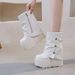 Martin Increasing Inner Height For Women Autumn Winter New Thick Sole Short Tube Snap Button Solid Color Design P_vogvips.com