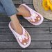 Summer Multi Color Women's Flip Flops Fashionable Metallic Teddy Bear Bow Slide Sandal Beach Vacation Home Versatile_vogvips.com