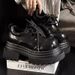 Loafers Early Muffin Soles Are Heightened, Thick-soled, Polished Small Leather Shoes, Women's Shoes_vogvips.com