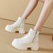 Martin For Women British Style 2025 Autumn New Small Size Winter Fleece-Lined Short Thick Sole Height Increasing Women's_vogvips.com
