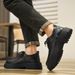 Autumn New Height Increasing Leather Waterproof Non-Slip Versatile Thick Sole Men's Breathable Fashion Work Shoes_vogvips.com