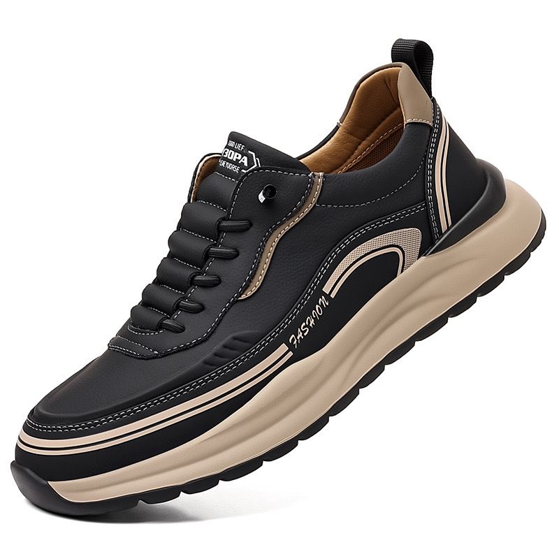2025 Autumn New Men's Sports Style Casual Leather Sole Soft Surface Youth Trendy Lightweight Single Shoes 3278_vogvips.com