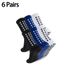 6 Pairs Of Combination Sets Triangle Football Socks Mid Tube Dotted Sports Socks_vogvips.com