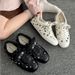 Black Retro Thick-soled Height-increasing German Training Shoes For Women, Spring 2026, Lightweight, Fashionable,_vogvips.com