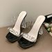 New Transparent Round-toe Platform Chunky Heel Fashion Sandals - Women's Casual High Heel Slides_vogvips.com