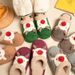 Fashionable Home Anti Slip Warm Plush Shoes For Women In Winter With Plush, Cute Christmas Reindeer Cotton Slippers For Women_vogvips.com