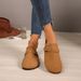Women's Genuine Leather Slip-On Shoes - Comfortable Cork Sole Loafers With Hidden Wedge, Casual Closed-Toe Mules For Everyday Wear_vogvips.com