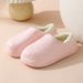 Waterproof Home Bear Cotton Shoes For Women, Autumn And Winter Warm Couple Thick Sole Closed Heel Outdoor Fleece Lined_vogvips.com