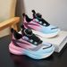 Children's Sports Shoes Leather Surface Spring And Autumn Student Specific Running Shoes New Boys And Girls Ultra Light Button Training Shoes_vogvips.com