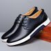 Men's Leather Casual Shoes Brand Comfortable Dress Shoes For Men Lace Up Oxfords Shoes Fashion Mocassins Homme Plus Size 38-50_vogvips.com