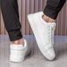 Men Casual Breathable White Sneakers Fashion Driving Walking Tennis Shoes For Male Skate Flats_vogvips.com