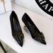 1818-H90 Pointed High-heeled Shoes With Fine Beaded Metal Flowers, Shallow Mouthed And Comfortable High Heels Made Of_vogvips.com