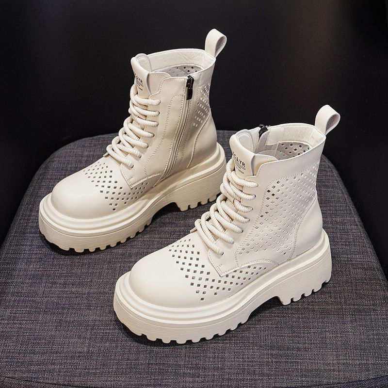 Martin Boots Women's Leather Punching Short Tooling Boots British Casual Versatile Women's Boots_vogvips.com