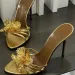 Slippers 2026 Summer Sexy Stiletto Heel Sandals For Women Floral Metal Decor Party Fashion Dressy High Open Toe_vogvips.com