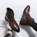 European Warm Series Autumn New High-top Martin Men's Fashion British Style Trendy Short Boots Pointed Casual Leather Shoes_vogvips.com