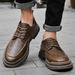 European Warm Series Autumn Winter New Round Toe Casual Leather For Teenagers Outdoor Sports Sneakers Fashion Lace-up Flat Shoes 22092_vogvips.com