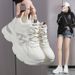 2025 New Women's Casual White Sneakers Fashion Thick Sole Dad Shoes Comfortable Lightweight Walking Shoes_vogvips.com