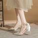 7500-1 Pointed Toe Fabric Shallow Mouth Wedding Bridesmaid Banquet High Heels French Style Elegant Socialite High-end_vogvips.com