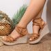 Summer Women's Plus Size Wedge Sandals Fashion Platform High Heel European American Style Straw Denim_vogvips.com