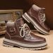 Autumn New British Style Mid-Top Martin Men's Casual Work Trendy Low-Top Ankle Boots Leather Shoes_vogvips.com