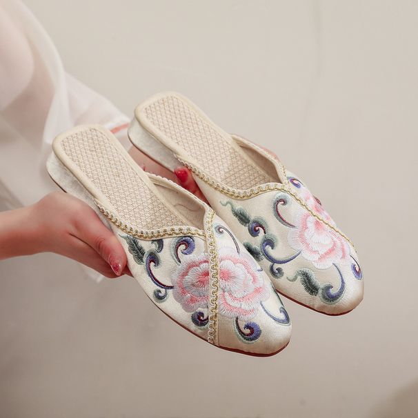 Women’s Shoes Summer New Ancient Style Embroidered Women's Shoes Indoor Han Element Embroidered Shoes Shoes Women's Slippers_vogvips.com