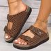 Women's Shoes Large Size Spring And Summer Women's Thick Soled Sandals Simple And Comfortable Atmosphere College Style_vogvips.com
