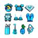 Cute Blue Series Shoes Flower Shoe Buckle Soft Glue DIY Personality Cartoon_vogvips.com