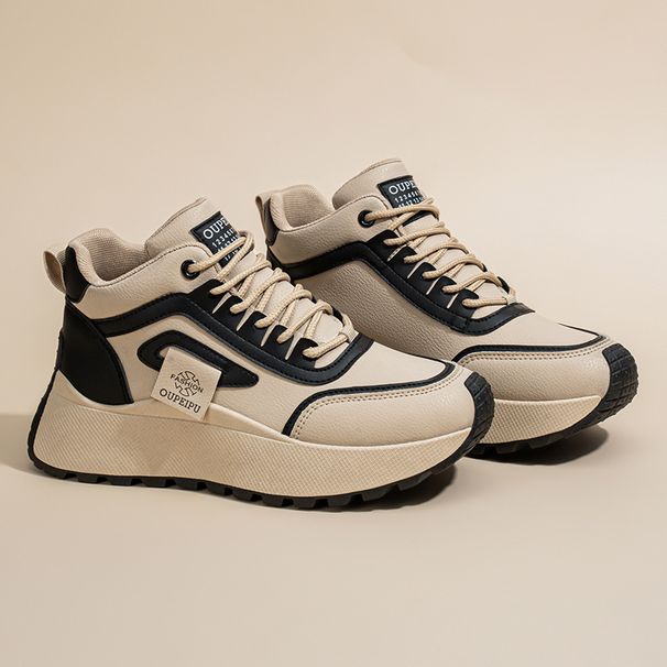 2025 Spring High Top Breathable Sports For Children Korean Edition Versatile Thick Soled Height Increasing Casual Dad_vogvips.com