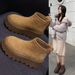 Snow Boots Women's Casual Versatile Low-top Thick-soled Thick-velvet Warm Short Boots Rear Zipper Women's Boots_vogvips.com