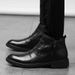 Medium Help Dress Leather Shoes Casual Short Boots Tide Side Zipper Leather Boots Snow Warm Boots_vogvips.com