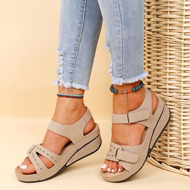 Soft Bottom Wedge Heels Sandals Summer Platform Sandalias Mujer Elegant Wedges Shoes For Women Tacon_vogvips.com