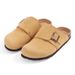 Kidmi 2025 New Home Sandals Women Suede Clogs Soft Leather Mules Cork Antislip Beach Slippers_vogvips.com