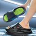 New 2025 Fashion Men Slides Male Summer Shoes Thick Sole Comfortable Outdoor Men Solid Slippers Non-slip Massage EVA Shoes 30055_vogvips.com