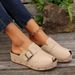 2025 Summer New Women's Large Baotou Thick Bottom Slippers Belt Buckle Decoration_vogvips.com