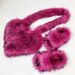 Women's Shoe Crossbody Love Bag Slippers Set Imitation Raccoon Fur Plush Shell Bag Home Shoes_vogvips.com