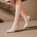 8777C Dirty Pointed Toe Stiletto New Style Elegant Adult Ceremony Banquet Wedding Shoes Daily Commuting Versatile High_vogvips.com