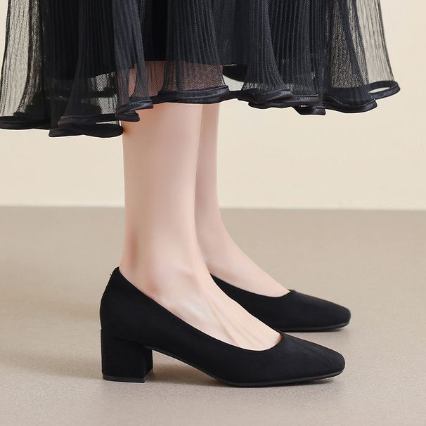 Sheepskin Style~French Square Toe Rhinestone High-heeled Mary Jane Women's 2026 New Summer Work Sh, Elegant Single_vogvips.com