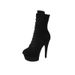 Suede Ankle Boots - European & American Runway Style - Women's Sexy High Heels - Pole Dancing Boots_vogvips.com