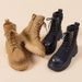 Women's 2025 New Vintage Rubbed Color Autumn Sweet And Cool Martin Boots Thick Bottom Motorcycle Short Boots In Big Yellow Boots_vogvips.com
