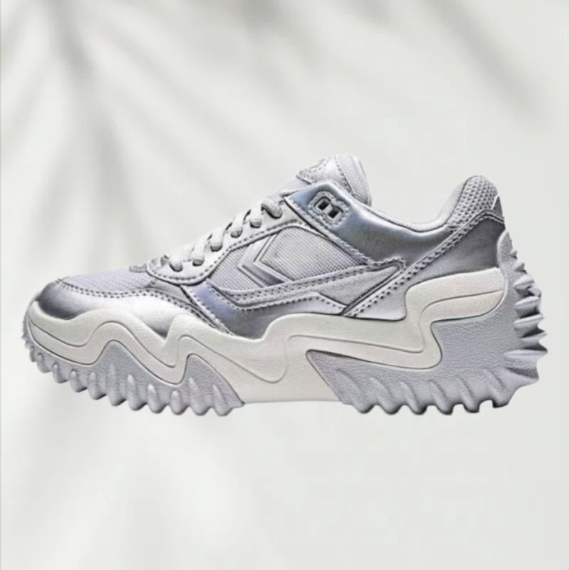 Retro Wave Shape Platform Trainers Men Women Shock Resistant Anti Slip Street Sneakers_vogvips.com