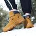 Men's Winter Snow Boots – Waterproof Fleece-Lined Rubber Sole Shoes, Slip-Resistant & Warm Outdoor Boots For Harsh Weather_vogvips.com