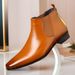 Men's Chelsea Boots Pointed Shoes Men's Shoes Short Boots Vintage Martin Boots Men's_vogvips.com