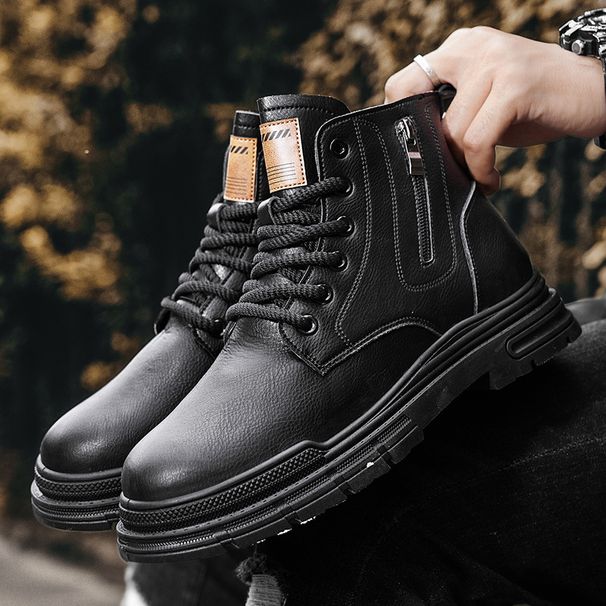 European Warm Series Martin High Top Work Autumn Winter New Sports Wear-resistant Casual Outdoor Hiking Shoes Waterproof Men's Boots_vogvips.com