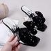 High Heel Half-drag Sandals Women's Summer Outer Slippers New Stiletto Bow Women's Temperament High Heels_vogvips.com