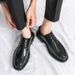 Euro Step 2025 Spring And Autumn New Style Men's British Brogue Casual Groom Trendy Leather Shoes_vogvips.com