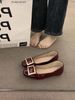 2026 Spring/Summer Elegant Single-Heel Leather Square-Toe Low-Cut Shoes Small Leather Shoes_vogvips.com