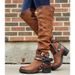 New Belt Buckle Boots Women's Boots Chunky Medium Heel Plus Size_vogvips.com