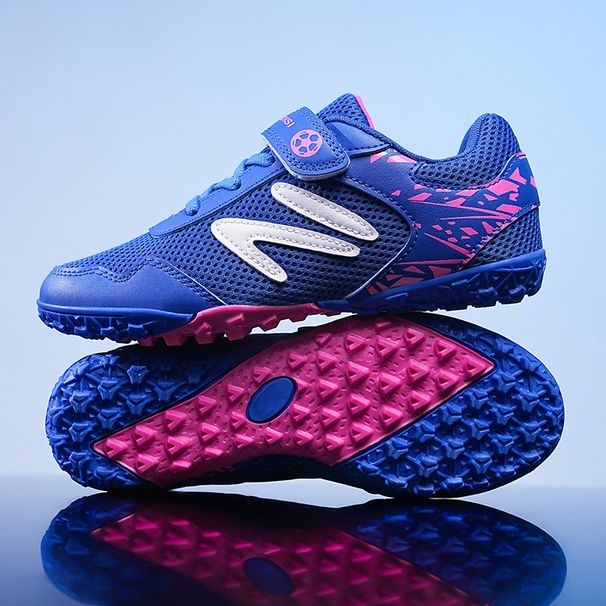 Summer Mesh Mesh Football Shoes Velcro Training Children's Broken Nails Primary School Students Competition Rotation Spike Shoes_vogvips.com