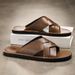 Large Size 2025 New Summer One-piece Men's Slippers, Fashionable Stylish Flat Bottomed Sandals, Anti Slip And_vogvips.com